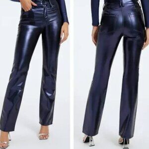 Good American Metallic Faux Leather Pants
